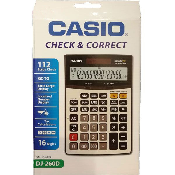 Casio-calculator-model-DJ-260D-- ماشین حساب کاسیو مدل DJ-260D - Image 1
