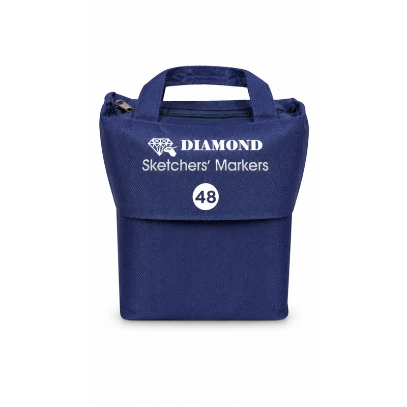 Diamond marker 48 colors ماژیک راندو دایموند مدل دوسر براش بسته 48عددی