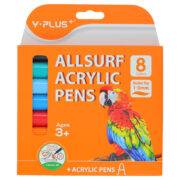 ماژیک اکریلیک 8 رنگ مدل AP240410 وای پلاس Y.PLUS