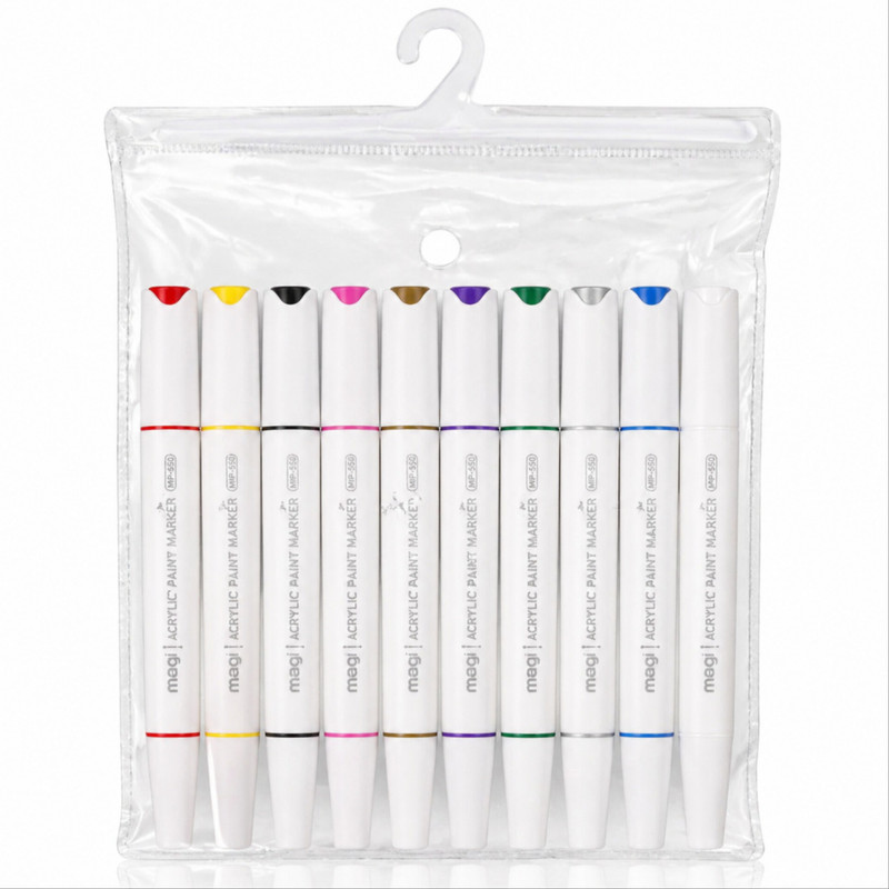 Magi 9-color acrylic marker ماژیک اکریلیک 9 رنگ مگی