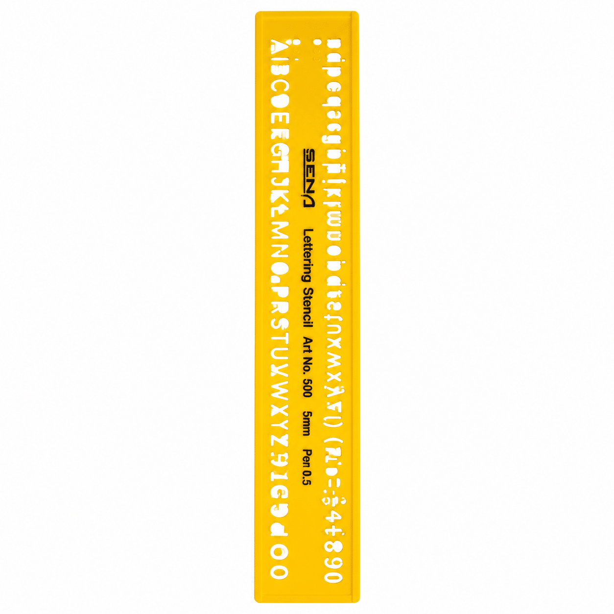 Sena Latin Letter and Number Stencil خط کش حروف و اعداد لاتین سنا